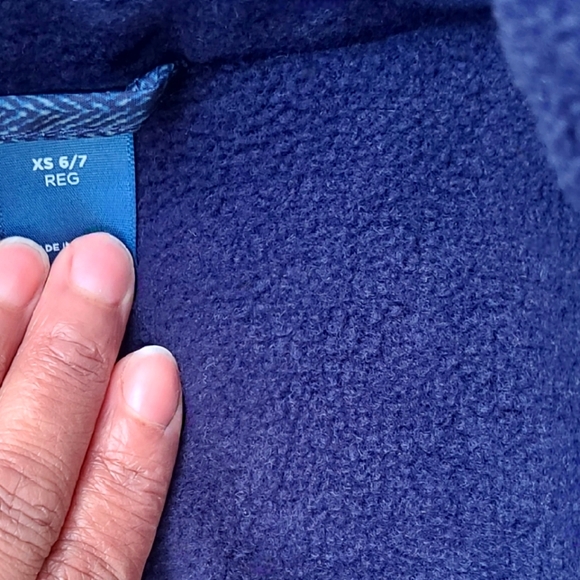 Arizona Boys' Water & Wind Resistant Heavy Puffer Coat Nay Herringbone Size 6/7 - Picture 11 of 11